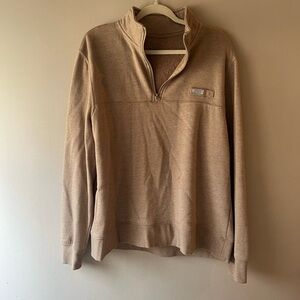 Ocean + Coast Men's Quarter-Zip Pullover Sweater - Tan